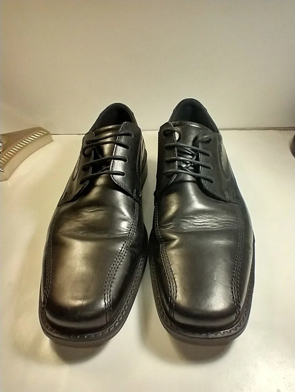Ecco New Jersey Bicycle Toe Tie Black Oxford Dress Shoes Men's sz 13(47).